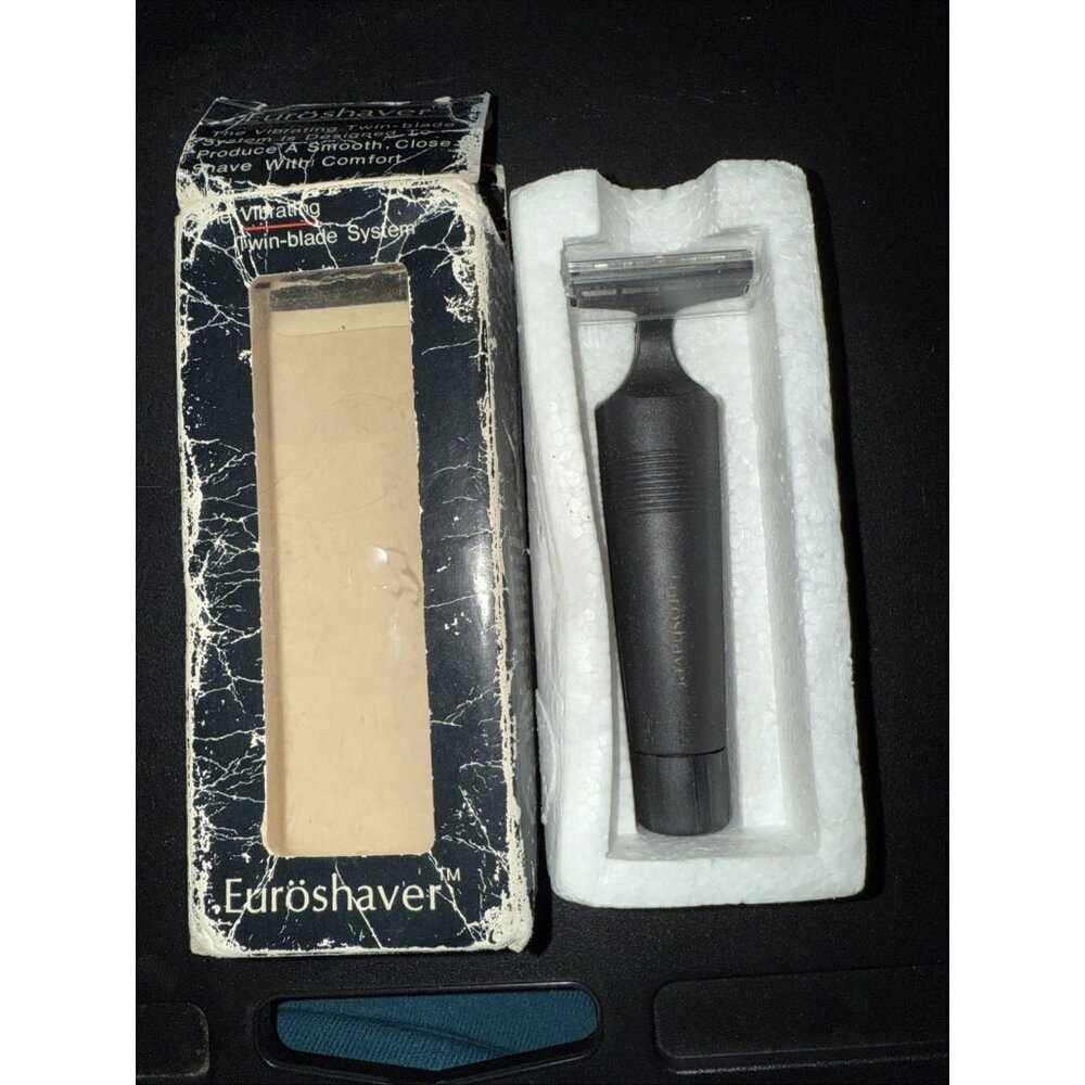 Vintage EUROSHAVER Electric Razor Vibrating Twin Blades System Model 49504